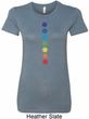 Ladies Yoga Shirt Glowing Chakras Longer Length Tee T-Shirt