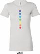 Ladies Yoga Shirt Glowing Chakras Longer Length Tee T-Shirt