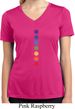 Ladies Yoga Shirt Glowing Chakras Moisture Wicking V-neck Tee T-Shirt