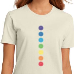 Ladies Yoga Shirt Glowing Chakras Organic Tee T-Shirt