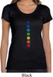 Ladies Yoga Shirt Glowing Chakras Scoop Neck Tee T-Shirt