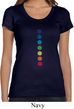 Ladies Yoga Shirt Glowing Chakras Scoop Neck Tee T-Shirt