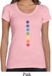 Ladies Yoga Shirt Glowing Chakras Scoop Neck Tee T-Shirt