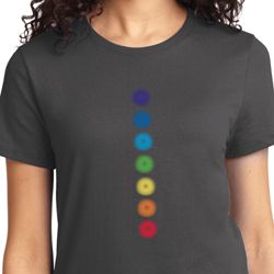 Ladies Yoga Shirt Glowing Chakras Tee T-Shirt