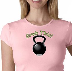 Ladies Shirt Grab This Kettle Bell Crewneck Tee T-Shirt