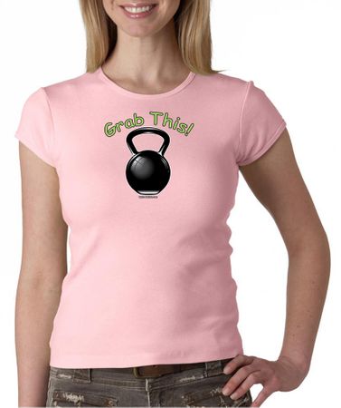 Ladies Shirt Grab This Kettle Bell Crewneck Tee T-Shirt