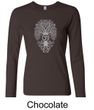 Ladies Yoga Shirt Grey Bodhi Tree Long Sleeve Tee T-Shirt