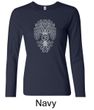 Ladies Yoga Shirt Grey Bodhi Tree Long Sleeve Tee T-Shirt