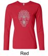 Ladies Yoga Shirt Grey Bodhi Tree Long Sleeve Tee T-Shirt