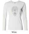 Ladies Yoga Shirt Grey Bodhi Tree Long Sleeve Tee T-Shirt