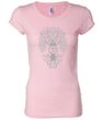 Ladies Yoga Shirt Grey Bodhi Tree Longer Length Tee T-Shirt