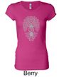 Ladies Yoga Shirt Grey Bodhi Tree Longer Length Tee T-Shirt