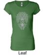 Ladies Yoga Shirt Grey Bodhi Tree Longer Length Tee T-Shirt