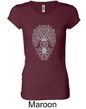 Ladies Yoga Shirt Grey Bodhi Tree Longer Length Tee T-Shirt