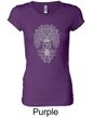 Ladies Yoga Shirt Grey Bodhi Tree Longer Length Tee T-Shirt