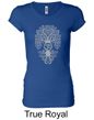 Ladies Yoga Shirt Grey Bodhi Tree Longer Length Tee T-Shirt