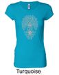 Ladies Yoga Shirt Grey Bodhi Tree Longer Length Tee T-Shirt