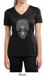 Ladies Yoga Shirt Grey Bodhi Tree Moisture Wicking V-neck Tee T-Shirt