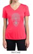 Ladies Yoga Shirt Grey Bodhi Tree Moisture Wicking V-neck Tee T-Shirt
