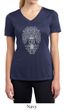 Ladies Yoga Shirt Grey Bodhi Tree Moisture Wicking V-neck Tee T-Shirt