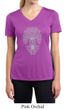 Ladies Yoga Shirt Grey Bodhi Tree Moisture Wicking V-neck Tee T-Shirt