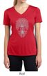 Ladies Yoga Shirt Grey Bodhi Tree Moisture Wicking V-neck Tee T-Shirt