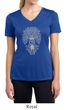 Ladies Yoga Shirt Grey Bodhi Tree Moisture Wicking V-neck Tee T-Shirt