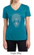 Ladies Yoga Shirt Grey Bodhi Tree Moisture Wicking V-neck Tee T-Shirt
