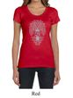 Ladies Yoga Shirt Grey Bodhi Tree Scoop Neck Tee T-Shirt