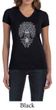 Ladies Yoga Shirt Grey Bodhi Tree V-neck Tee T-Shirt