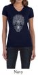 Ladies Yoga Shirt Grey Bodhi Tree V-neck Tee T-Shirt
