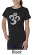 Ladies Yoga Shirt Grey Distressed OM Organic Tee T-Shirt