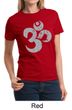 Ladies Yoga Shirt Grey Distressed OM Tee T-Shirt
