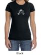 Ladies Yoga Shirt Grey Namaste Lotus Crewneck Tee T-Shirt