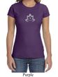 Ladies Yoga Shirt Grey Namaste Lotus Crewneck Tee T-Shirt