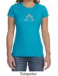 Ladies Yoga Shirt Grey Namaste Lotus Crewneck Tee T-Shirt