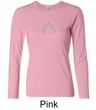 Ladies Yoga Shirt Grey Namaste Lotus Long Sleeve Tee T-Shirt