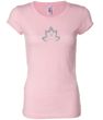 Ladies Yoga Shirt Grey Namaste Lotus Longer Length Tee T-Shirt