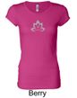 Ladies Yoga Shirt Grey Namaste Lotus Longer Length Tee T-Shirt