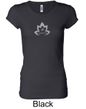 Ladies Yoga Shirt Grey Namaste Lotus Longer Length Tee T-Shirt