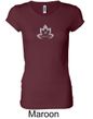 Ladies Yoga Shirt Grey Namaste Lotus Longer Length Tee T-Shirt