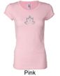Ladies Yoga Shirt Grey Namaste Lotus Longer Length Tee T-Shirt