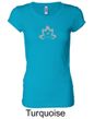 Ladies Yoga Shirt Grey Namaste Lotus Longer Length Tee T-Shirt