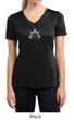 Ladies Yoga Shirt Grey Namaste Lotus Moisture Wicking V-neck Tee