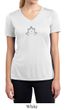 Ladies Yoga Shirt Grey Namaste Lotus Moisture Wicking V-neck Tee