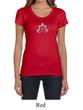 Ladies Yoga Shirt Grey Namaste Lotus Scoop Neck Tee T-Shirt