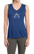 Ladies Yoga Shirt Grey Namaste Lotus Sleeveless Moisture Wicking Tee