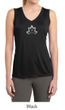 Ladies Yoga Shirt Grey Namaste Lotus Sleeveless Moisture Wicking Tee