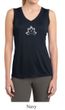 Ladies Yoga Shirt Grey Namaste Lotus Sleeveless Moisture Wicking Tee
