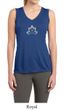 Ladies Yoga Shirt Grey Namaste Lotus Sleeveless Moisture Wicking Tee